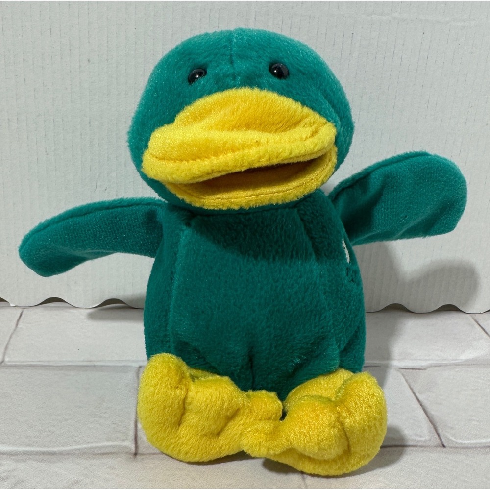 Planet Plush Ice PK 9 Green Duck Plush Stuffed Animal 1999 NHLPA
